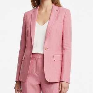 Pink Women's Single-Button Blazer Jacket